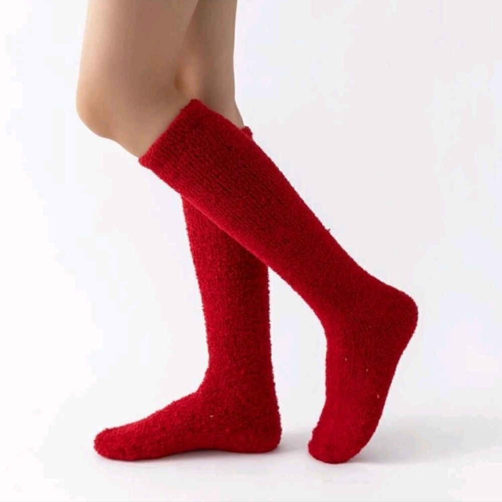 Knee High Fuzzy Socks - Picture 2 of 3